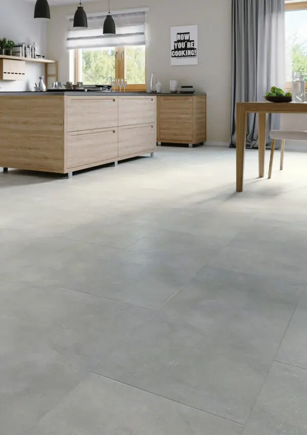Floer ComfyClick Tegel PVC Lemelerberg Lichtgrijs Sfeer 1