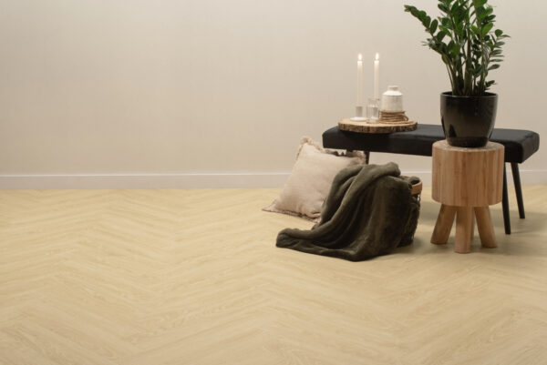 Floer Visgraat Click PVC Kingbeek Creme sfeer front