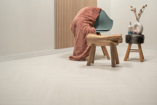 Floer Visgraat Click PVC Reitdiep Wit sfeer perspectief