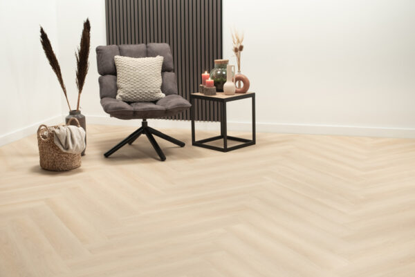 Floer Walvisgraat Click PVC Balein Beige sfeer perspectief groot