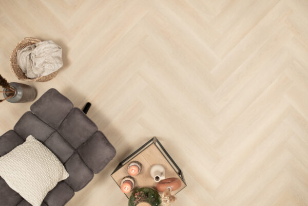 Floer Walvisgraat Click PVC Balein Beige sfeer topdown groot