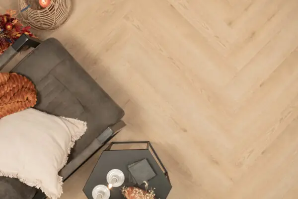 Floer Walvisgraat Click PVC Bryde Bruin sfeer topdown