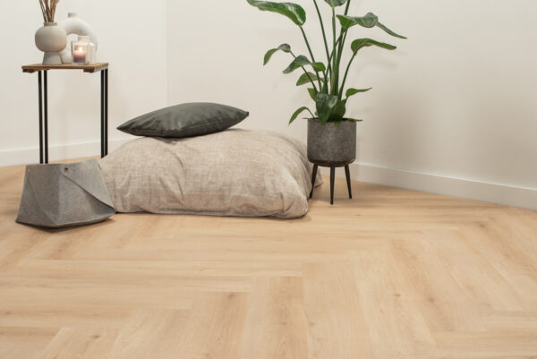 Floer Walvisgraat Click PVC Cetus Creme sfeer perspectief zonderakupanel