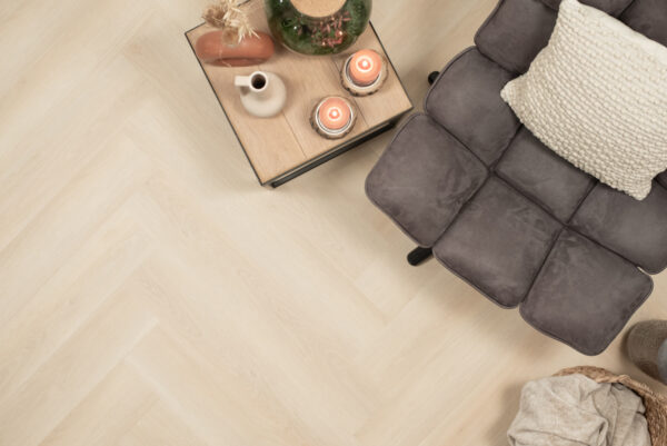 Floer Walvisgraat PVC Balein Beige sfeer topdown